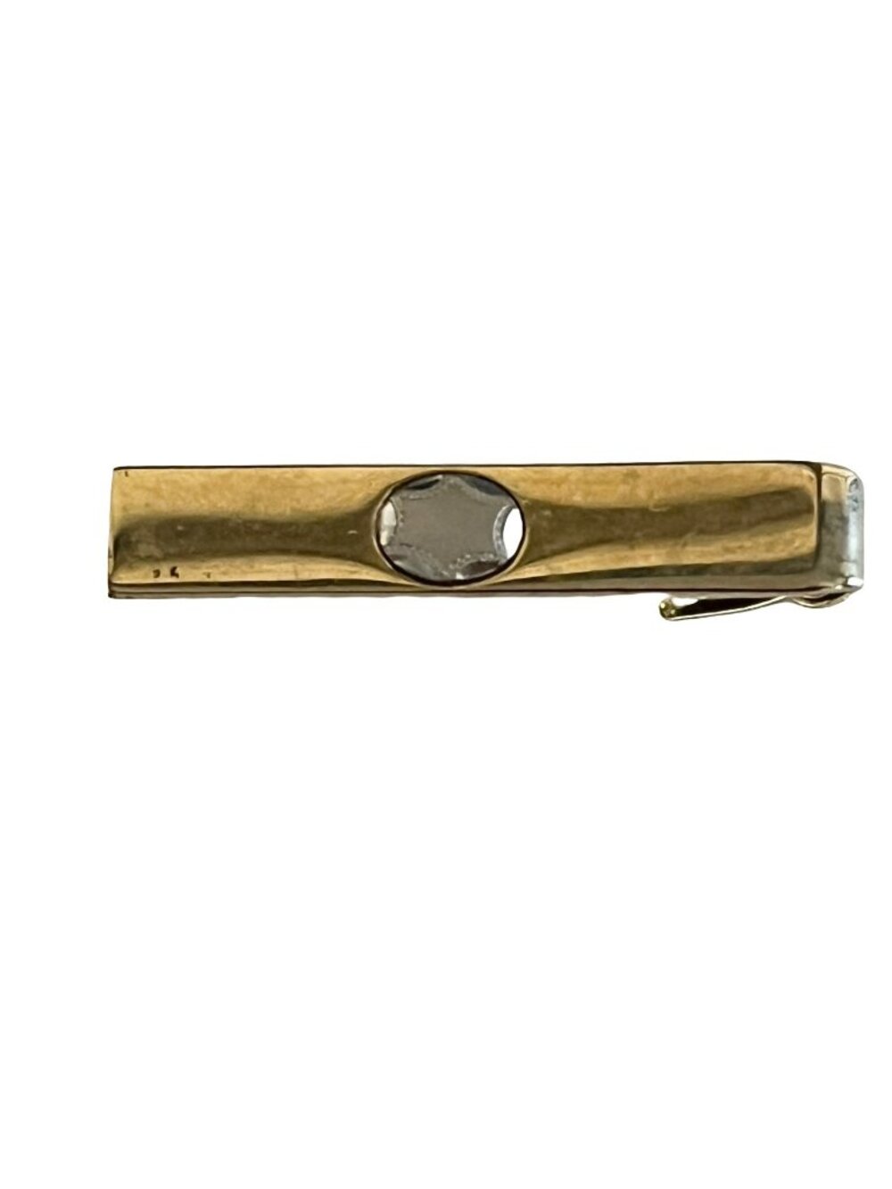 Vintage Foster Tie Clip Gold Tone Bar Mid Century Made in USA Classic Mens